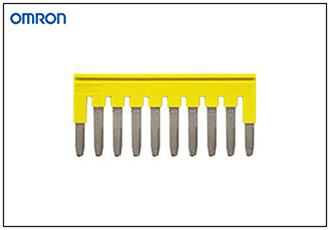 Omron Short bar for terminal blocks 1 mm2 push-in plus models, 10 poles, yellow color